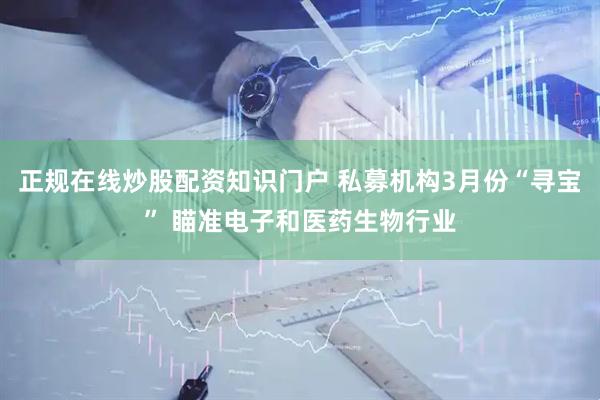 正规在线炒股配资知识门户 私募机构3月份“寻宝” 瞄准电子和医药生物行业